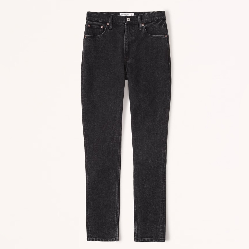 Abercrombie and Fitch High Rise Skinny Black Jeans 27 4 Denim Preppy Stretch